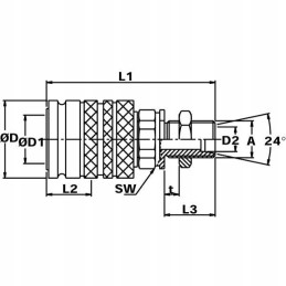 Skpf12n18 quick connector panel iso 12 5 m18x1 5