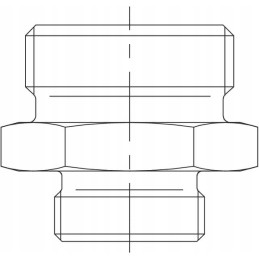 Straight reducing connector m22x1 5 15l m18x1 5 12l