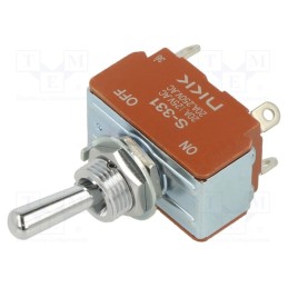 1 pcs x NKK SWITCHES - S331 - Switch: toggle, Pos: 2, DPST, ON-OFF, 20A/250VAC, 20A/30VDC, panel