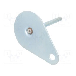 1 pcs x ELESA+GANTER - GN 42-80-M10-100-A0-S - Foot, Base dia: 80mm, M10, steel, Plunger length: 100mm