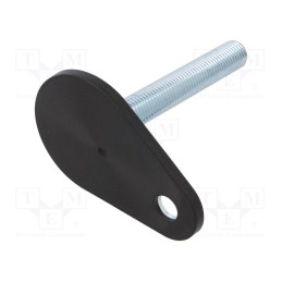 1 pcs x ELESA+GANTER - GN 42-60-M16-100-A1-U - Foot, Base dia: 60mm, M16, steel, Plunger length: 100mm