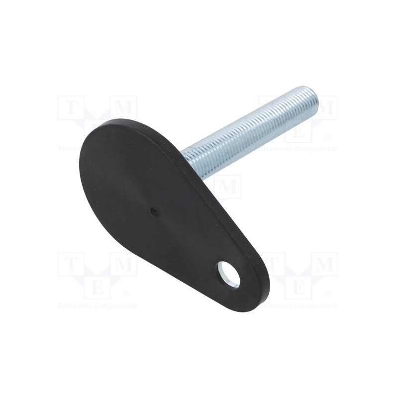 1 pcs x ELESA+GANTER - GN 42-60-M16-100-A1-U - Foot, Base dia: 60mm, M16, steel, Plunger length: 100mm