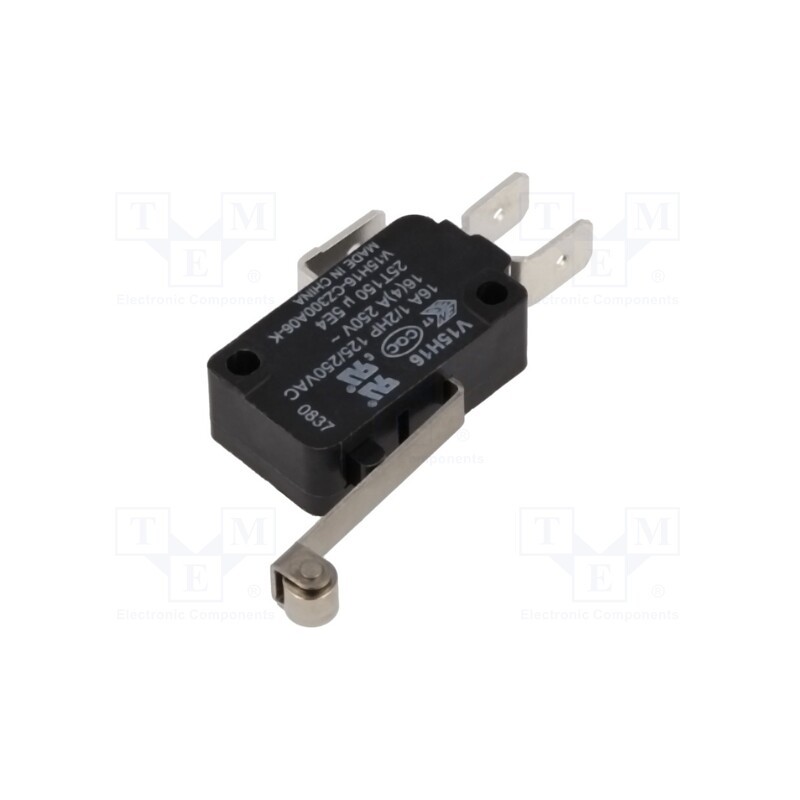 1 pcs x HONEYWELL - V15H16-CZ300A06-K - Microswitch SNAP ACTION, 16A/250VAC, with lever (with roller)