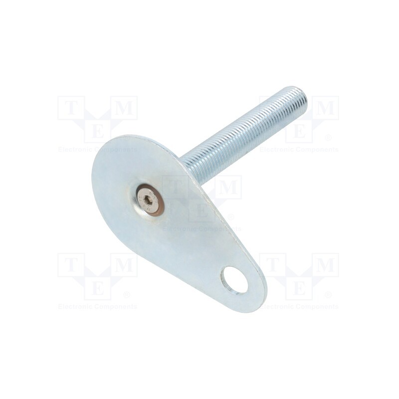 1 pcs x ELESA+GANTER - GN 42-60-M16-100-A0-U - Foot, Base dia: 60mm, M16, steel, Plunger length: 100mm