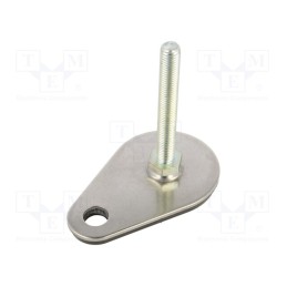1 pcs x ELESA+GANTER - GN 42-60-M10-80-A3-S - Foot, Base dia: 60mm, M10, steel, Plunger length: 80mm