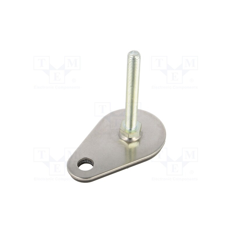 1 pcs x ELESA+GANTER - GN 42-60-M10-80-A3-S - Foot, Base dia: 60mm, M10, steel, Plunger length: 80mm