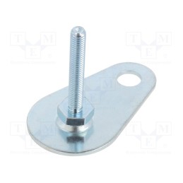 1 pcs x ELESA+GANTER - GN 42-50-M8-50-A0-S - Foot, Base dia: 50mm, M8, steel, Plunger length: 50mm, Plating: zinc