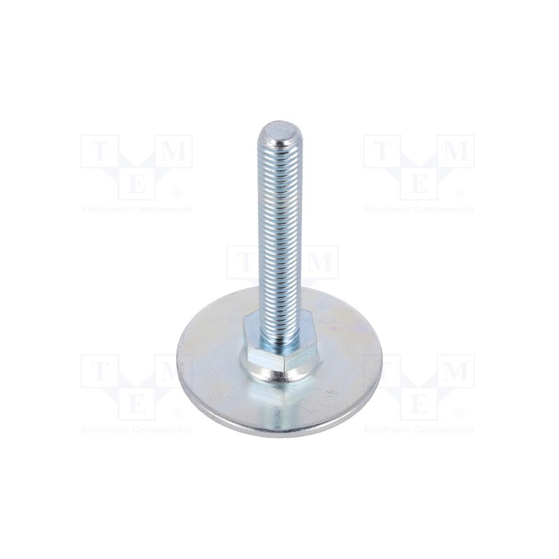 1 pcs x ELESA+GANTER - GN 40-50-M10-60-A0-S - Foot, Base dia: 50mm, M10, steel, Plunger length: 60mm