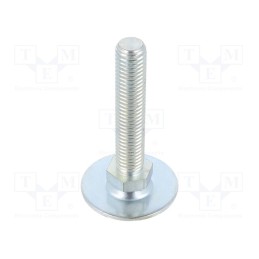 1 pcs x ELESA+GANTER - GN 40-40-M12-60-A0-S - Foot, Base dia: 40mm, M12, steel, Plunger length: 60mm