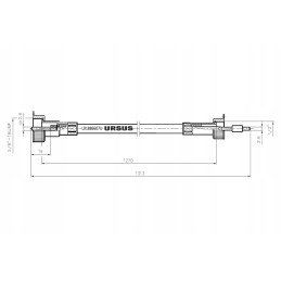 Linka mtg motohour counter l 1270mm mf ursus