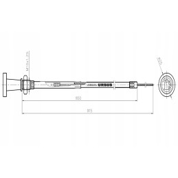 Engine extinguishing cable l 915mm mf 4512 orig ursus