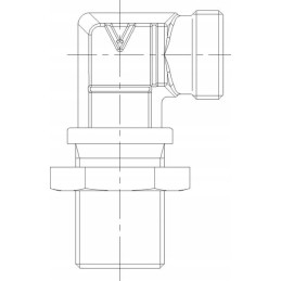 Angle bulkhead connector 15l wss15l voss