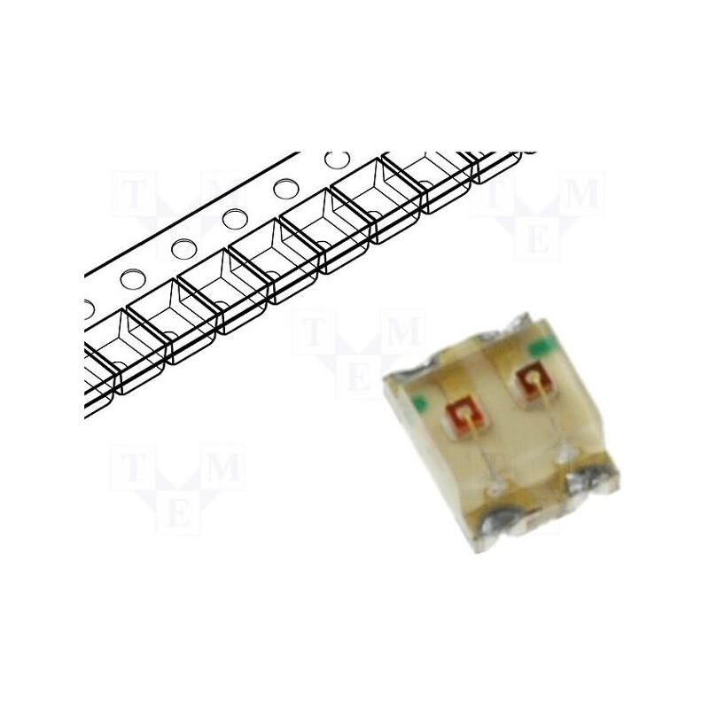 5 pcs x KINGBRIGHT ELECTRONIC - KPTB-1612ESGC - LED, SMD, 0605, red/green, 1.6x1.25x0.65mm, 120°, 2÷2.5V, 20mA