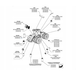 Fuel filter new holland cr fr case steiger 844235