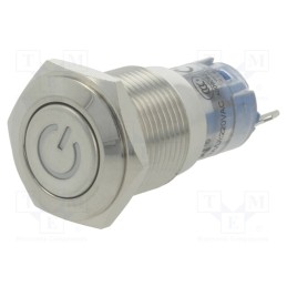 1 pcs x ONPOW - LAS2GQF-11ZDT/G/12V/S - Switch: vandal resistant, Pos: 2, SPDT, 0.5A/220VAC, 1A/24VDC, IP40