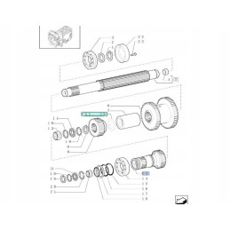 Walek II gear New Holland T7000 Z39 87558726 cnh