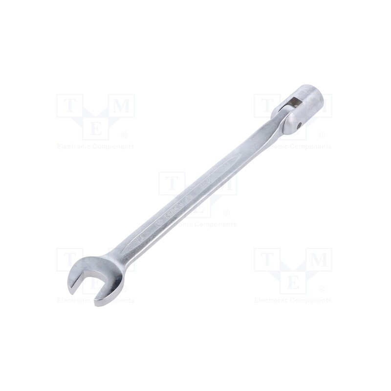 1 pcs x KING TONY - 1020-15 - Wrench, combination swivel head socket,with joint, L: 225mm