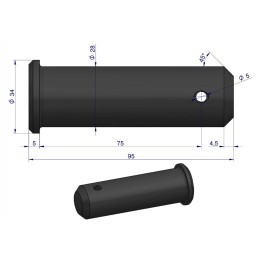 Lower link support pin c 330 original