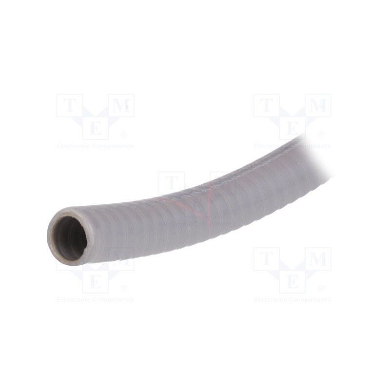 30 m x HELLERMANNTYTON - 166-40302 - Protective tube, Size: 16, PVC, grey, flexible, HelaGuard, IP68