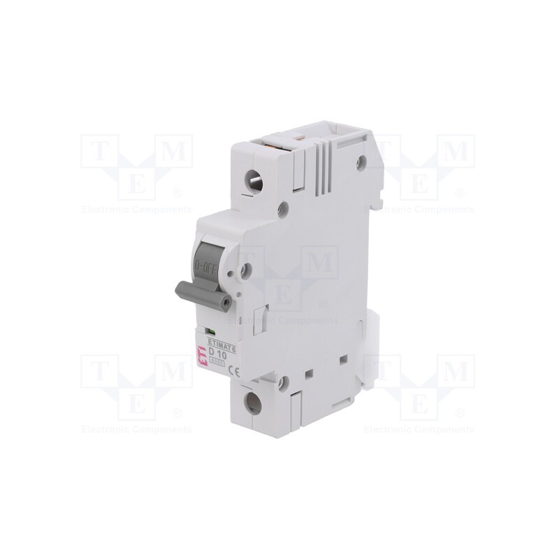 1 pcs x ETI POLAM - ETIMAT 6 1P D10 - Circuit breaker, 230/400VAC, Inom: 10A, Poles: 1, Charact: D, 6kA