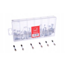 Fuse set, glass fuses, 120 pcs