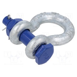 1 pcs x ELESA+GANTER - GN 585-13-B - Dee shackle, steel, for rope, zinc, 13mm, 1/2'