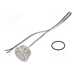 1 pcs x ONPOW - MTA22F-10E/Y/G/24V/S - Switch: vandal resistant, Pos: 2, SPST-NO, 50mA/24VDC, IP65, green