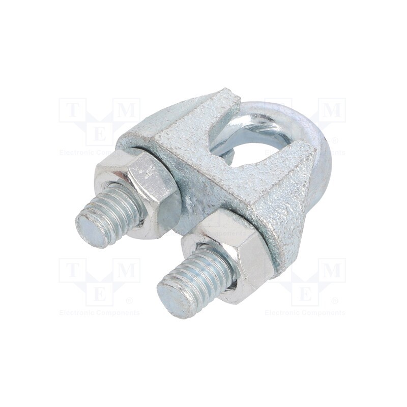 1 pcs x DROMET - ZL12/13 - Rope clamp wire, steel, for rope, Ørope: 12mm, zinc, DIN 741