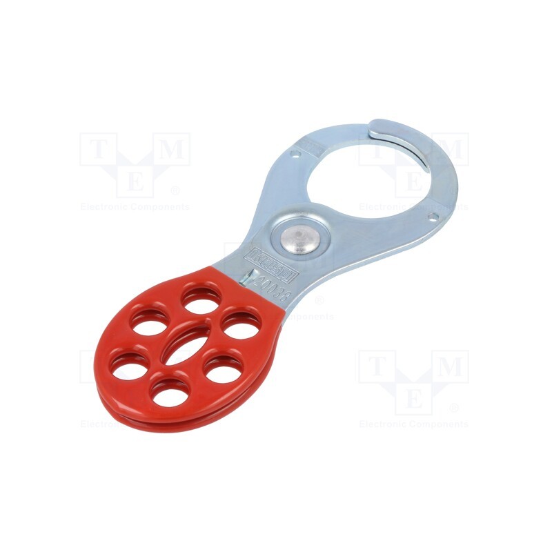 1 pcs x KASP - K20038D - Lock off hasp, L: 140mm, steel, Mount.hole diam: 38mm