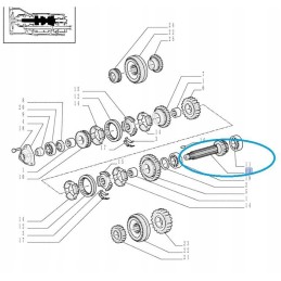 Gearbox shaft New Holland Fiat Case 5001130