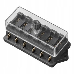 Universal fuse box, 6-fold, 12 24v