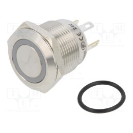1 pcs x ONPOW - GQ19F-10E/J/R/24V/S - Switch: vandal resistant, Pos: 2, SPST-NO, 0.5A/220VAC, 2A/36VDC
