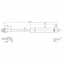 Telescopic shock absorber 150n 355mm 605mm mtz 80 82