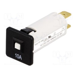 1 pcs x SCHURTER - 4404.0004 - Circuit breaker, 240VAC, 48VDC, 10A, SPST, Poles: 1, Ø16mm, 1.5kV