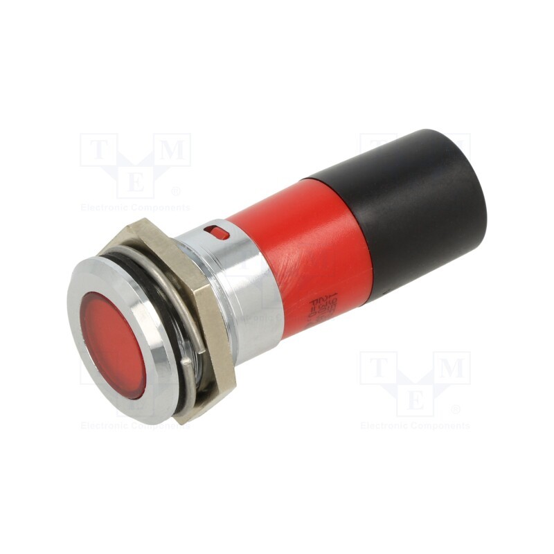 1 pcs x CML INNOVATIVE TECHNOLOGIES - 195F0230M - Indicator: LED, red, 230VAC, Ø22mm