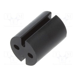 10 pcs x DREMEC - 8GE04V80350 -AS - Spacer sleeve, LED, Øout: 4.8mm, ØLED: 3mm, L: 6.4mm, black, UL94HB