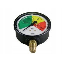Glycerine pressure gauge 0 16 bar, lower KFM connection