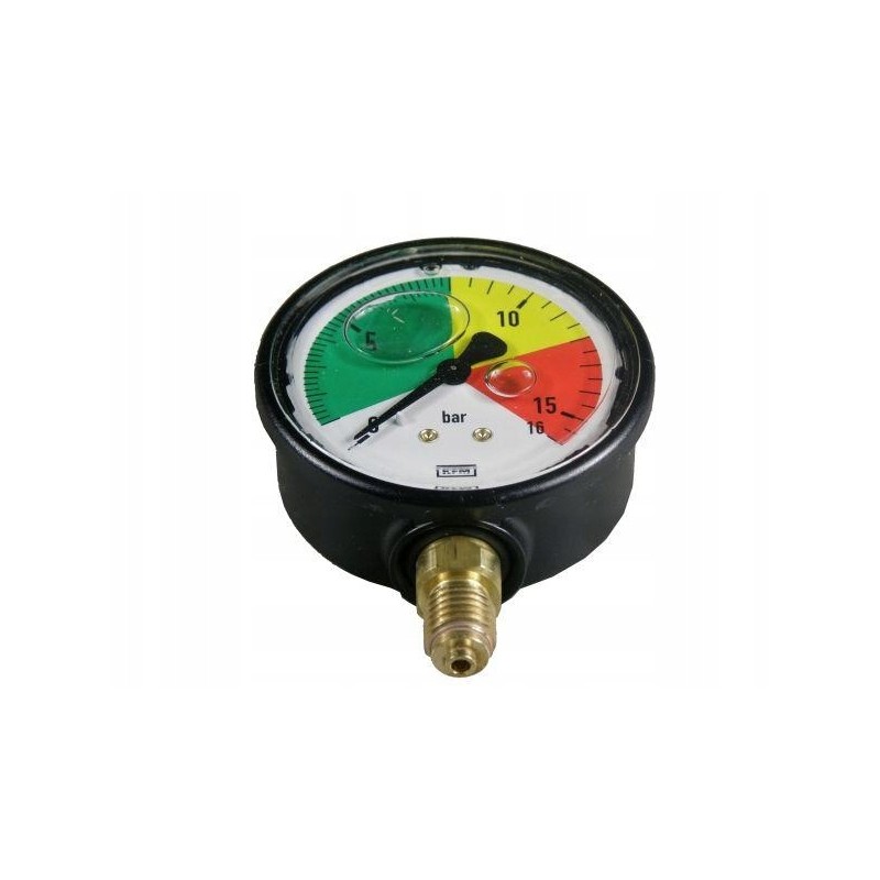 Glycerine pressure gauge 0 16 bar, lower KFM connection