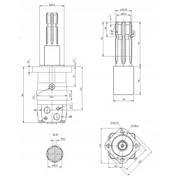Hydraulic motor sms oms bms omzs 200 pto shafts