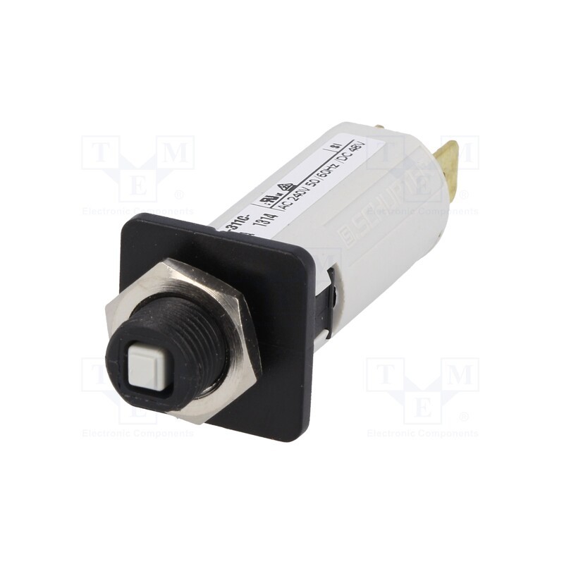 1 pcs x SCHURTER - 4404.0023 - Circuit breaker, 240VAC, 48VDC, 12A, SPST, Poles: 1, on panel,screw