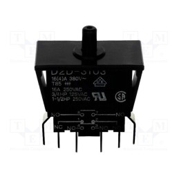 1 pcs x OMRON OCB - D2D-3103 - Switch: door, Pos: 2, DPST-NO + SPST-NC, 16A/250VAC, black, D2D