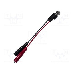 1 pcs x MUELLER ELECTRIC - BU-5231-A-4-0 - Test lead, BNC socket,aligator clip x2, Urated: 300V, Len: 0.1m
