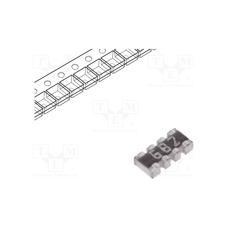 100 pcs x YAGEO - YC124-JR-076K8L - Resistor network: Y, SMD, 6.8kΩ, ±5%, 62.5mW, No.of resistors: 4