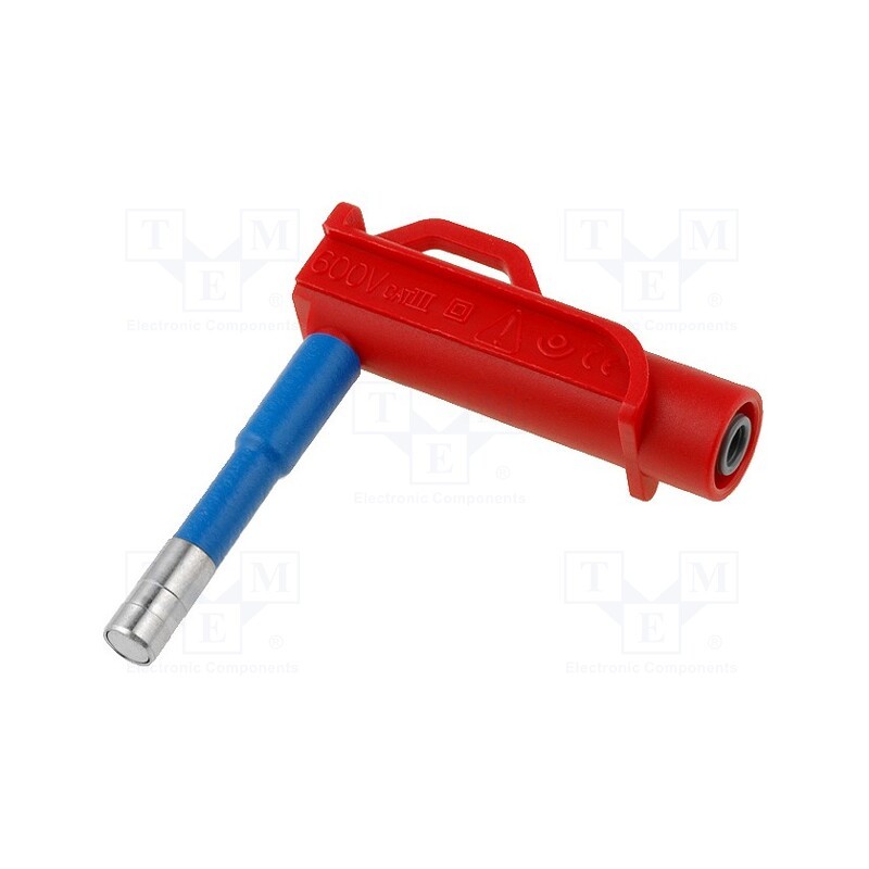 1 pcs x ELECTRO-PJP - 606MG6-IEC-RT - Magnetic cap, 4A, 1000V, red, Tip diameter: 6mm, Socket size: 4mm