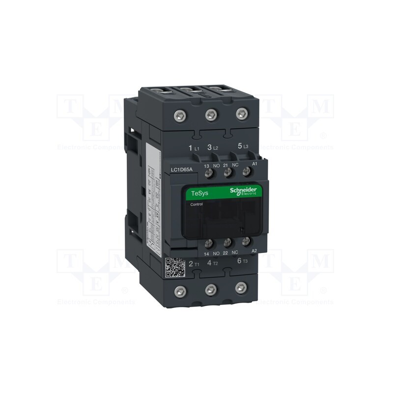 1 pcs x SCHNEIDER ELECTRIC - LC1D65AU7 - Contactor: 3-pole, NO x3, Auxiliary contacts: NO + NC, 240VAC, 65A