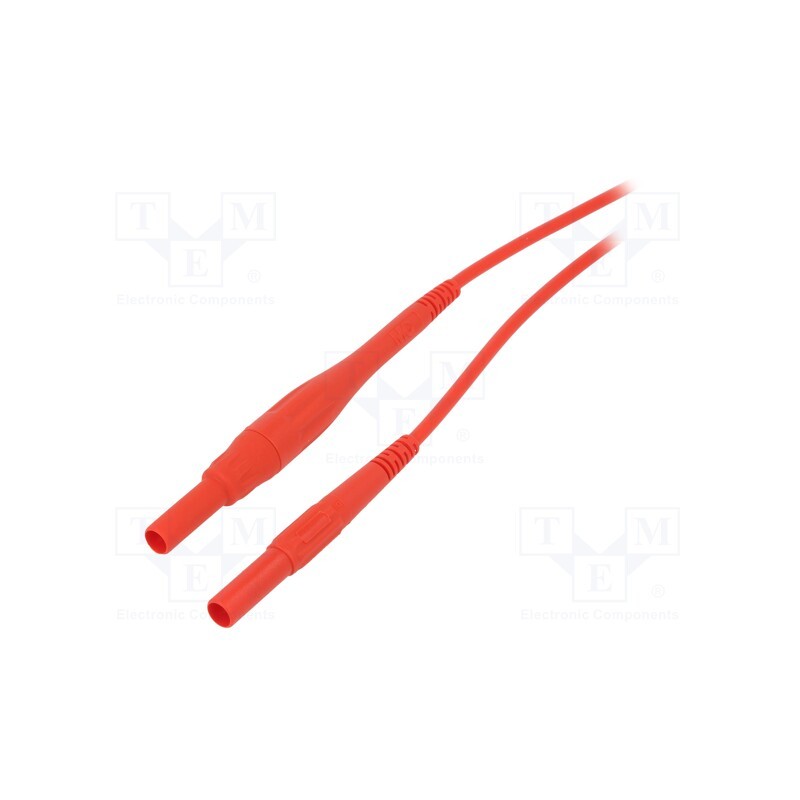 1 pcs x STu00c4UBLI - 66.9394-10022 - Connection cable, 8A, banana plug 4mm,both sides, Urated: 1kV