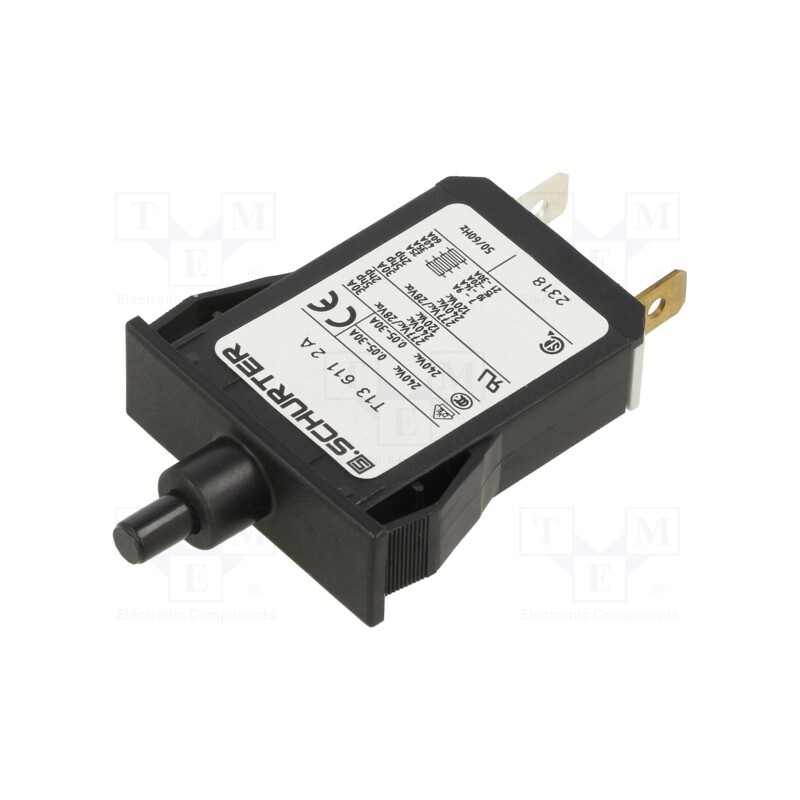 1 pcs x SCHURTER - 4411.0094 - Circuit breaker, 2A, MCB