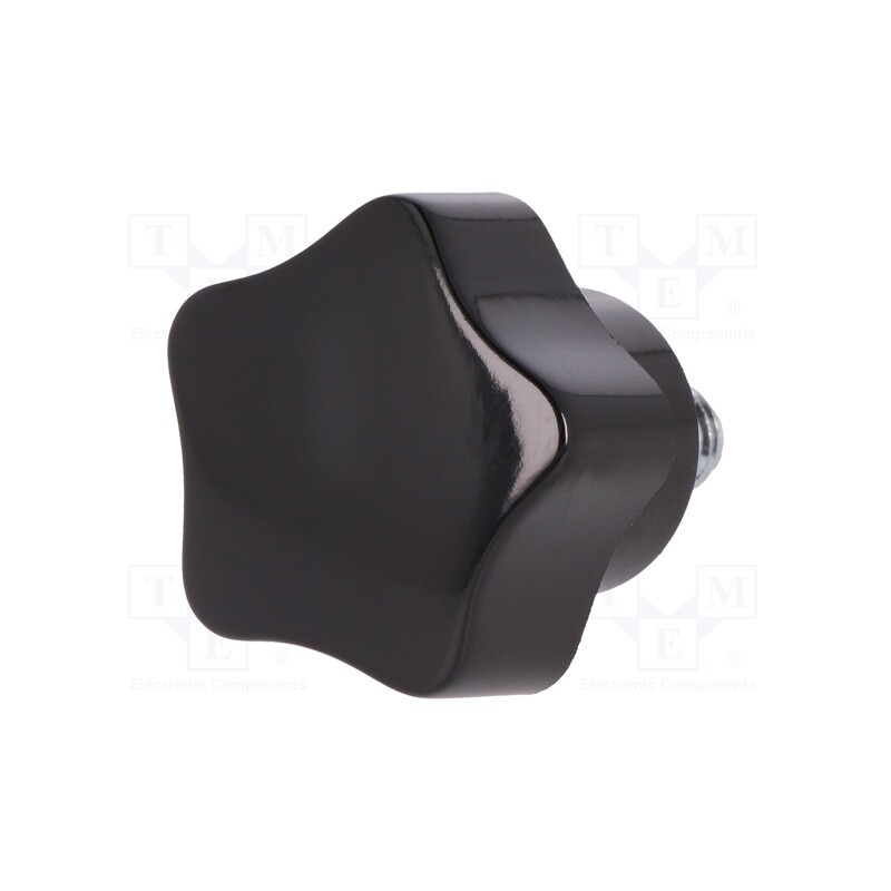 1 pcs x ELESA+GANTER - VC.192/25 P-M6X10 - Knob, Ø: 25mm, Ext.thread: M6, 10mm, H: 21mm, duroplast PF, VC.192-P