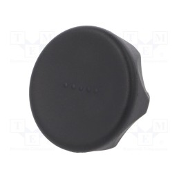1 pcs x ELESA+GANTER - 222251-C1 - Knob, Ø: 45mm, Ext.thread: M10, 20mm, technopolymer PA, Cap: black