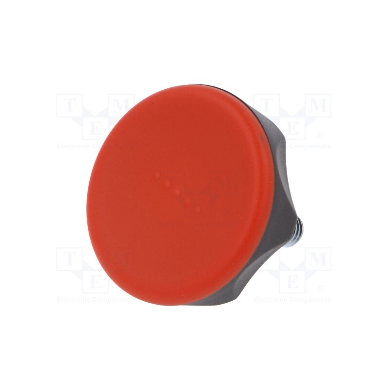1 pcs x ELESA+GANTER - 222221-C6 - Knob, Ø: 45mm, Ext.thread: M8, 20mm, technopolymer PA, Cap: red